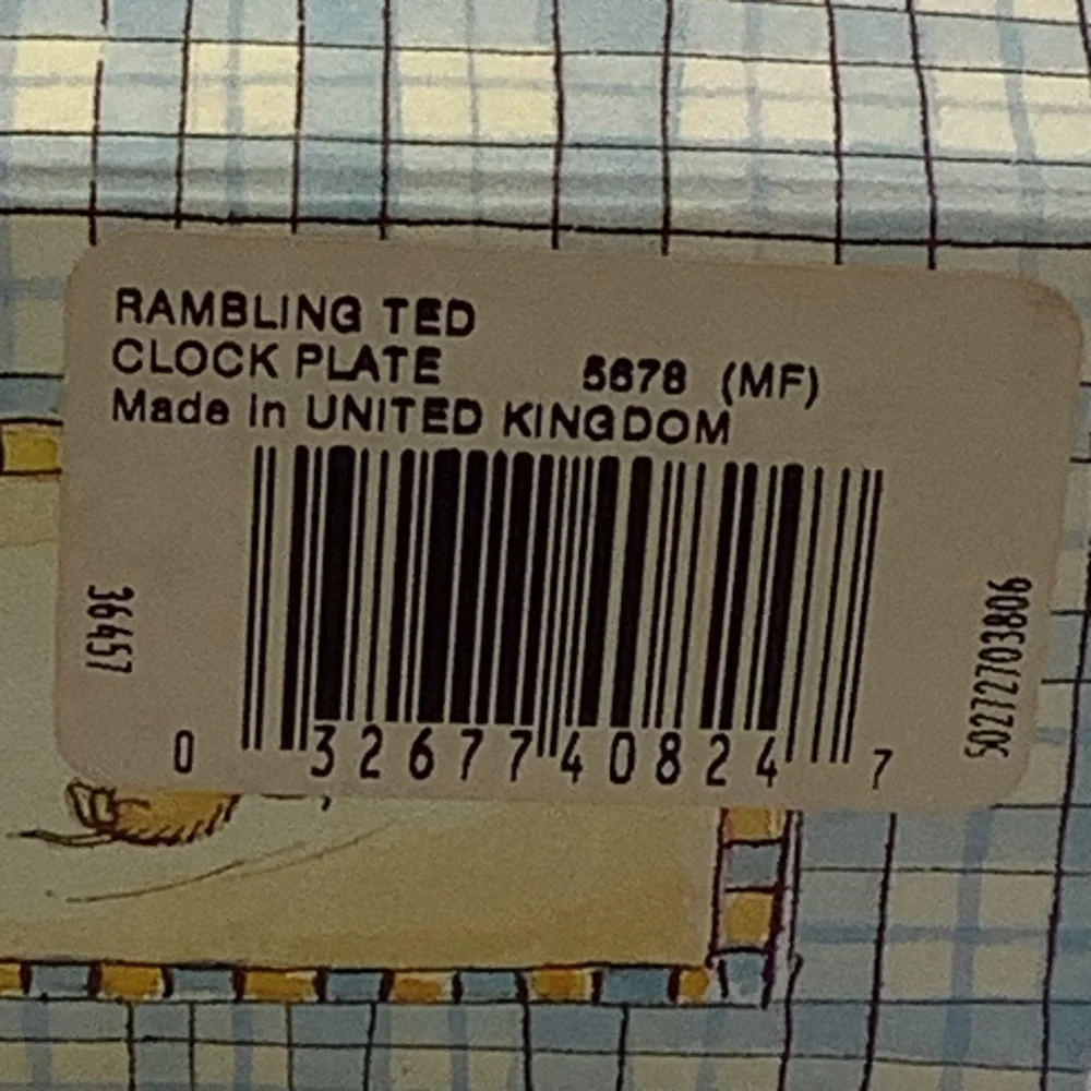 Vintage Wedgwood England Rambling Ted Children’s Wall Clock